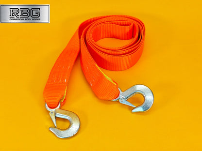Recovery Towing Strap 4T Heavy Duty 2 Forged Steel Hooks Pull Rope 3.5m x 50mm