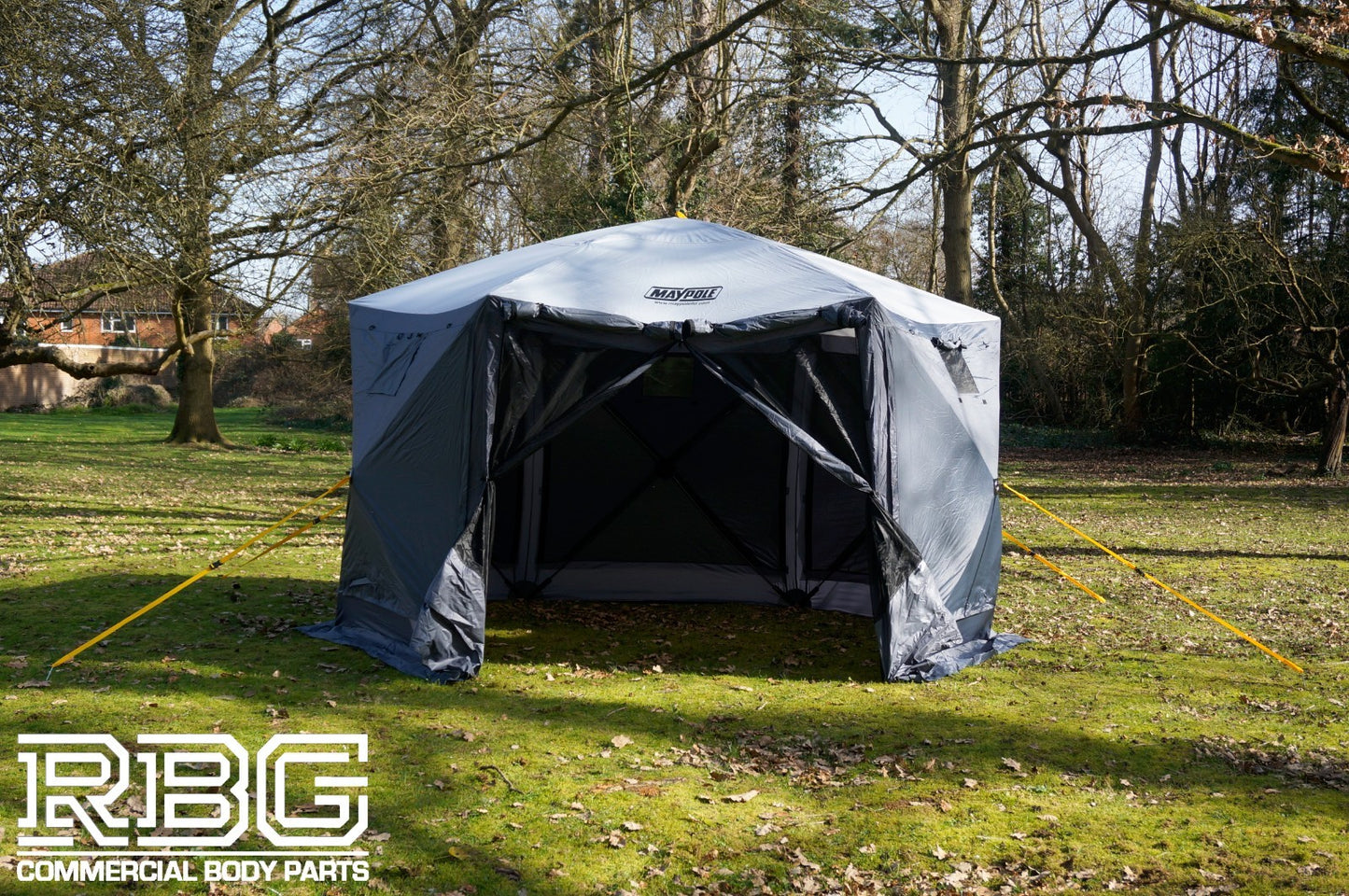 Screen House Gazebo Pop Up 6 Sided Mosquito Netting H230cm, W360cm Large Shelter