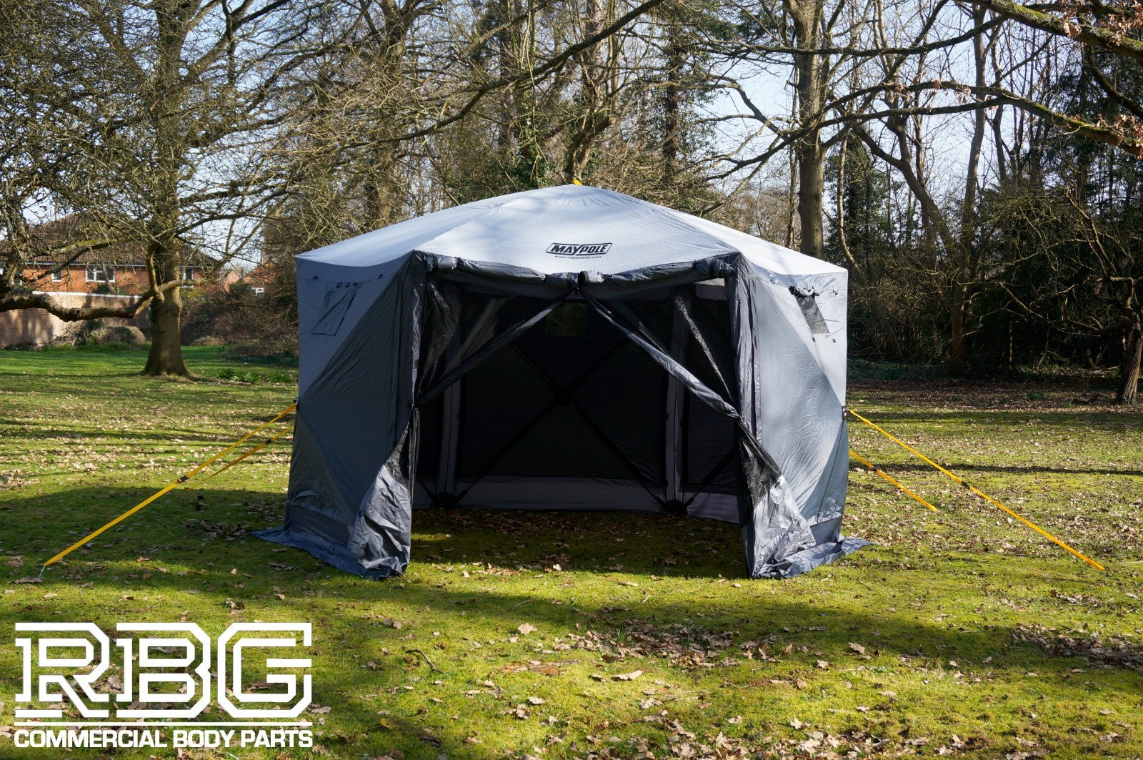 Screen House Gazebo Pop Up 6 Sided Mosquito Netting H230cm, W360cm Large Shelter