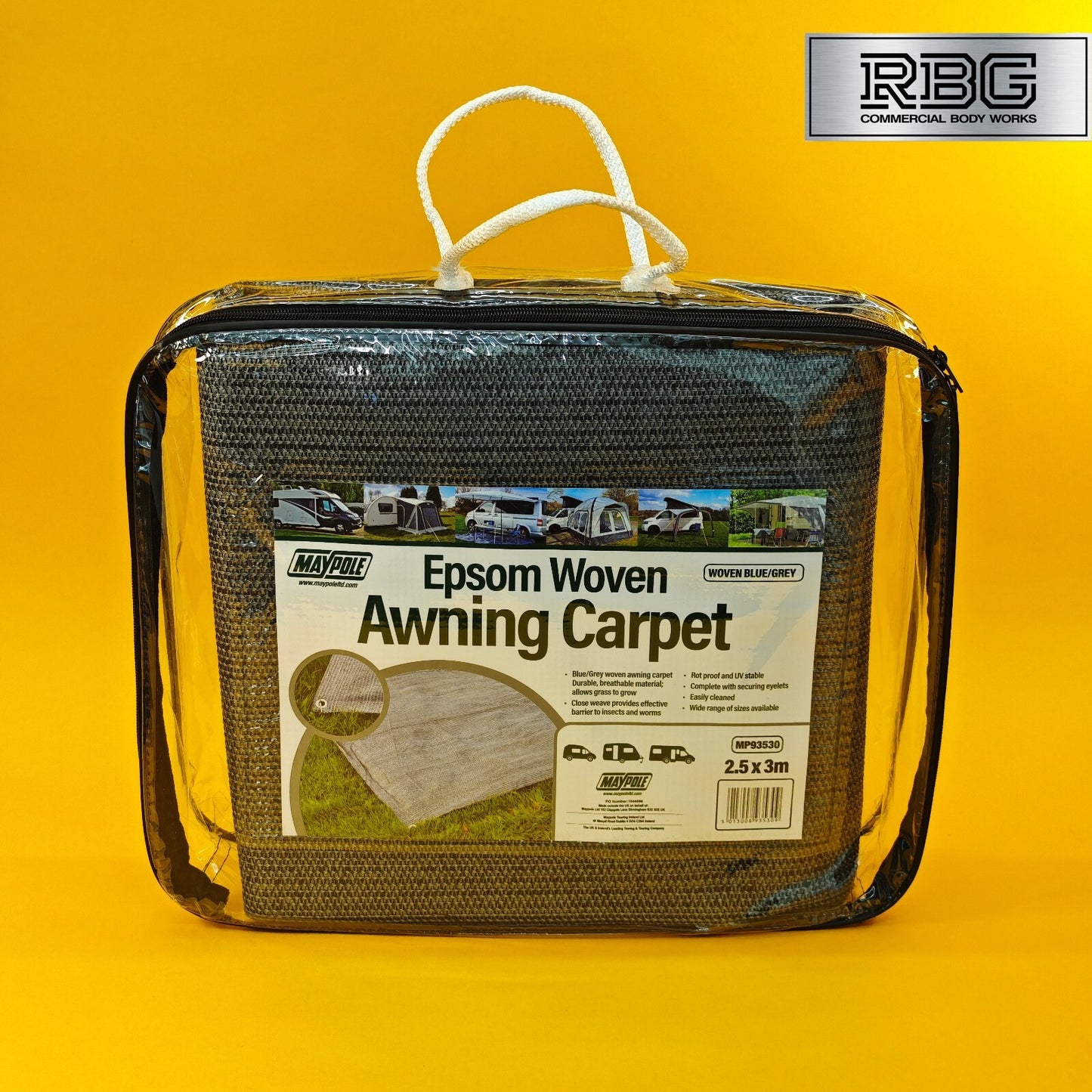 Awning Carpet Breathable Woven For Tent Caravan Campervan Camping 2.5m x 3m UK