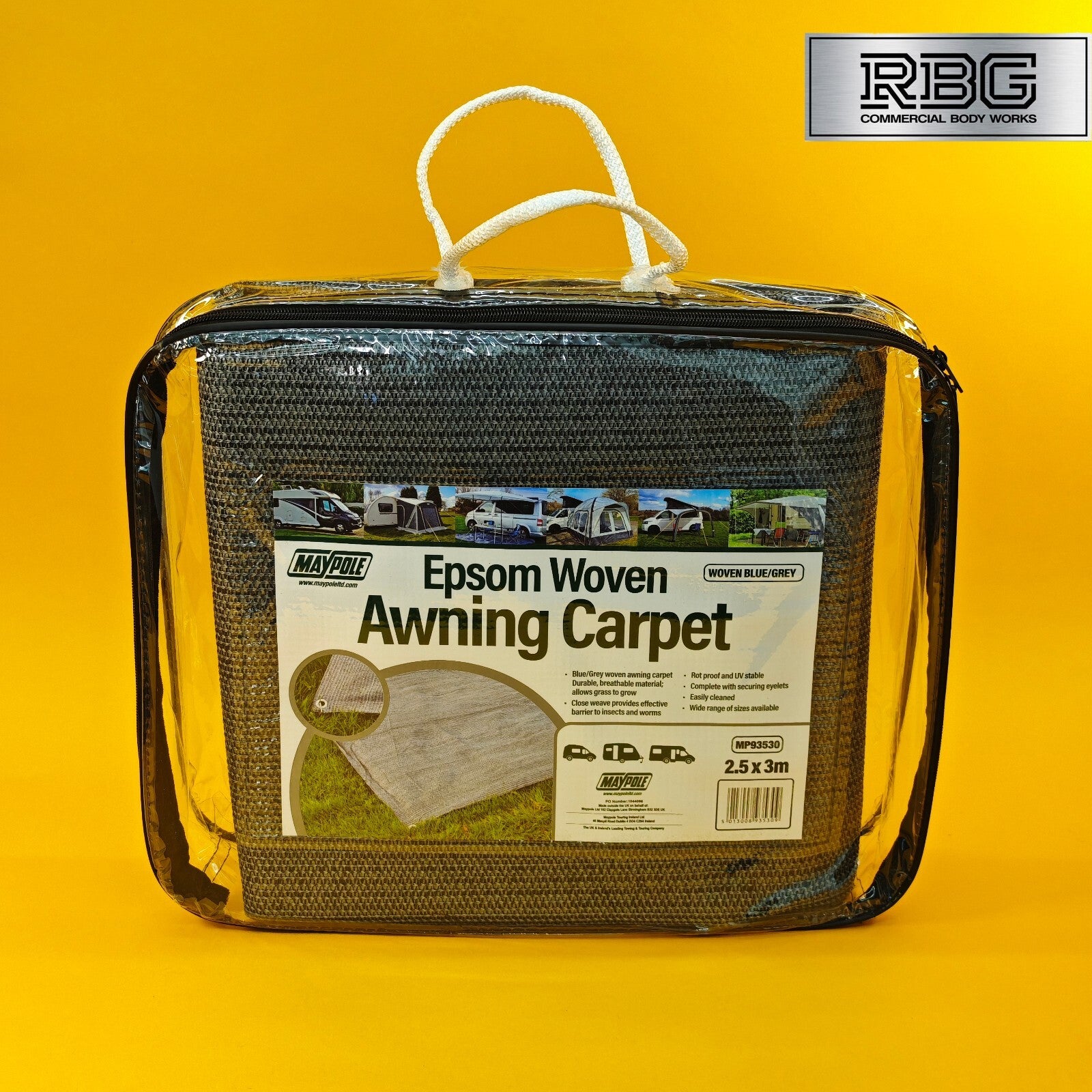Awning Carpet Breathable Woven For Tent Caravan Campervan Camping 2.5m x 3m UK