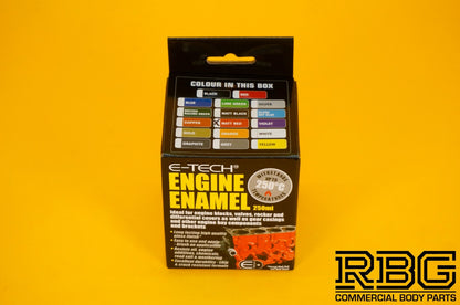 Engine Enamel Paint MATT RED E-TECH 250ml Heat Resistant for Car Motorbike