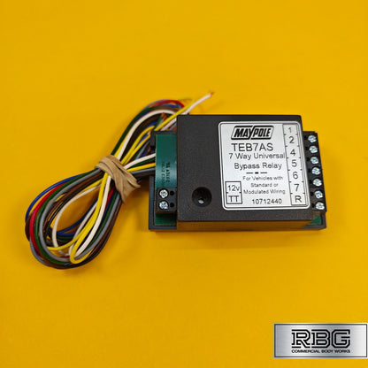 7 Way Bypass Relay Universal for Towbar Towing Trailer Caravan TEB7AS Smart 12V
