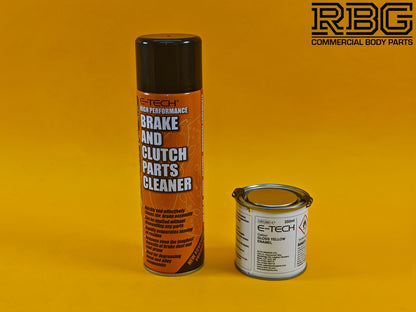 Brake Caliper Paint Kit YELLOW Paint + Cleaner + Brush E-TECH For Car Vehicle UK