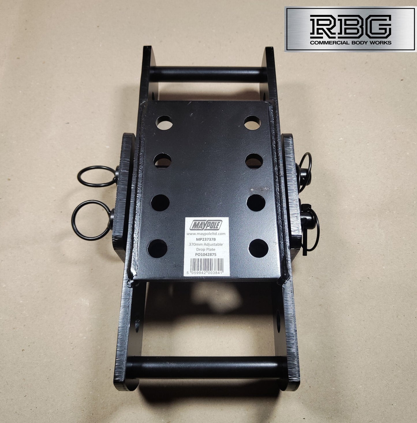 Towbar Slider Drop Plate Height Adjustable Coupling for Flange L 3500kg  Maypole