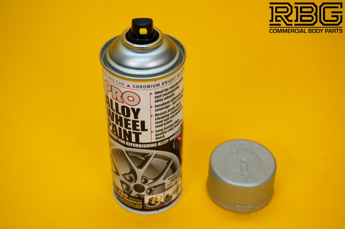 PRO Alloy Wheel Paint CHROMIUM BRIGHT SILVER Refurbish & Refresh Spray E-TECH