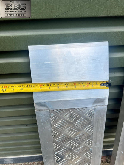 Aluminum car loading ramp extensions for recovery trucks.