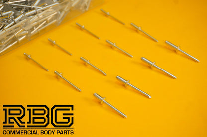 Blind Pop Rivets Assorted Aluminium Head/Shank 12 Sizes + FREE DORMER DRILL BITS