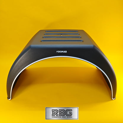 Twin Wheel Mudguard Flat Top Plastic 920X450mm Black Mud Flap Domar Truck UK