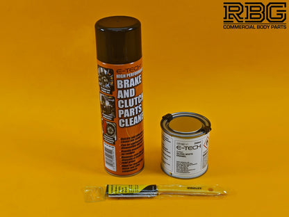 Brake Caliper Paint Kit WHITE Paint + Cleaner + Brush E-TECH For Car Vehicle UK