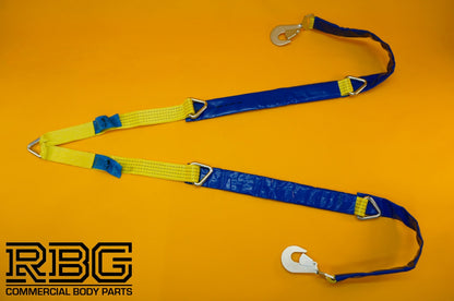 Winching Assistance Strap + 4x Over Wheel Ratchet Strap 5t + Axle Recovery Strap