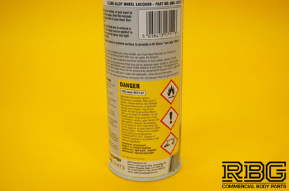 Clear Alloy Wheel Lacquer Spray 400ml Chip Resistant Wheel Refurbishing E-TECH