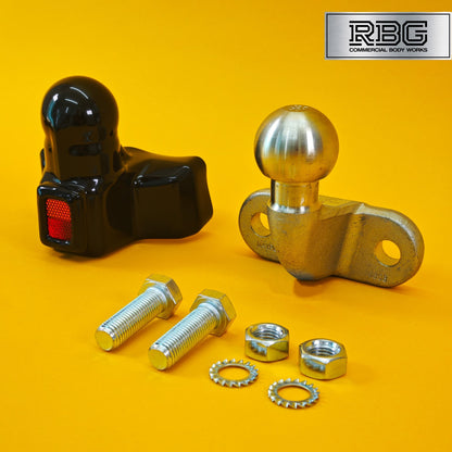 Tow Ball + Cover PVC With Reflector 50mm Tow Hitch Silver Heavy Duty Standard UK