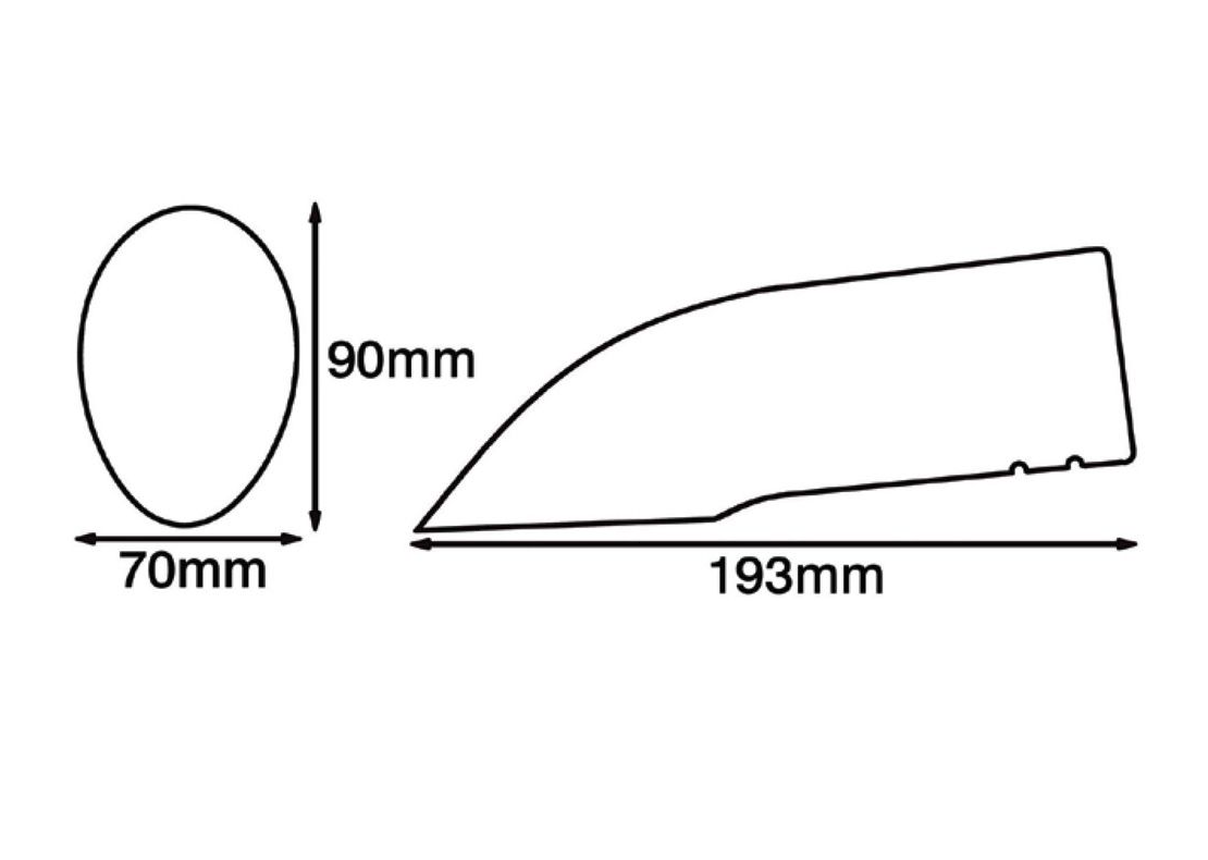 Curved Curl Down Exhaust Tail Pipe Trim Blow Down Tip 50mm–68mm Fitting Range