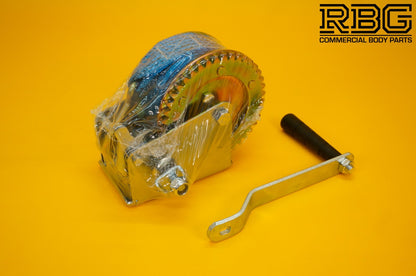 Manual Hand Winch 1200lb + Strap 7m & Hook Trailer Caravan Boat Recovery Marine