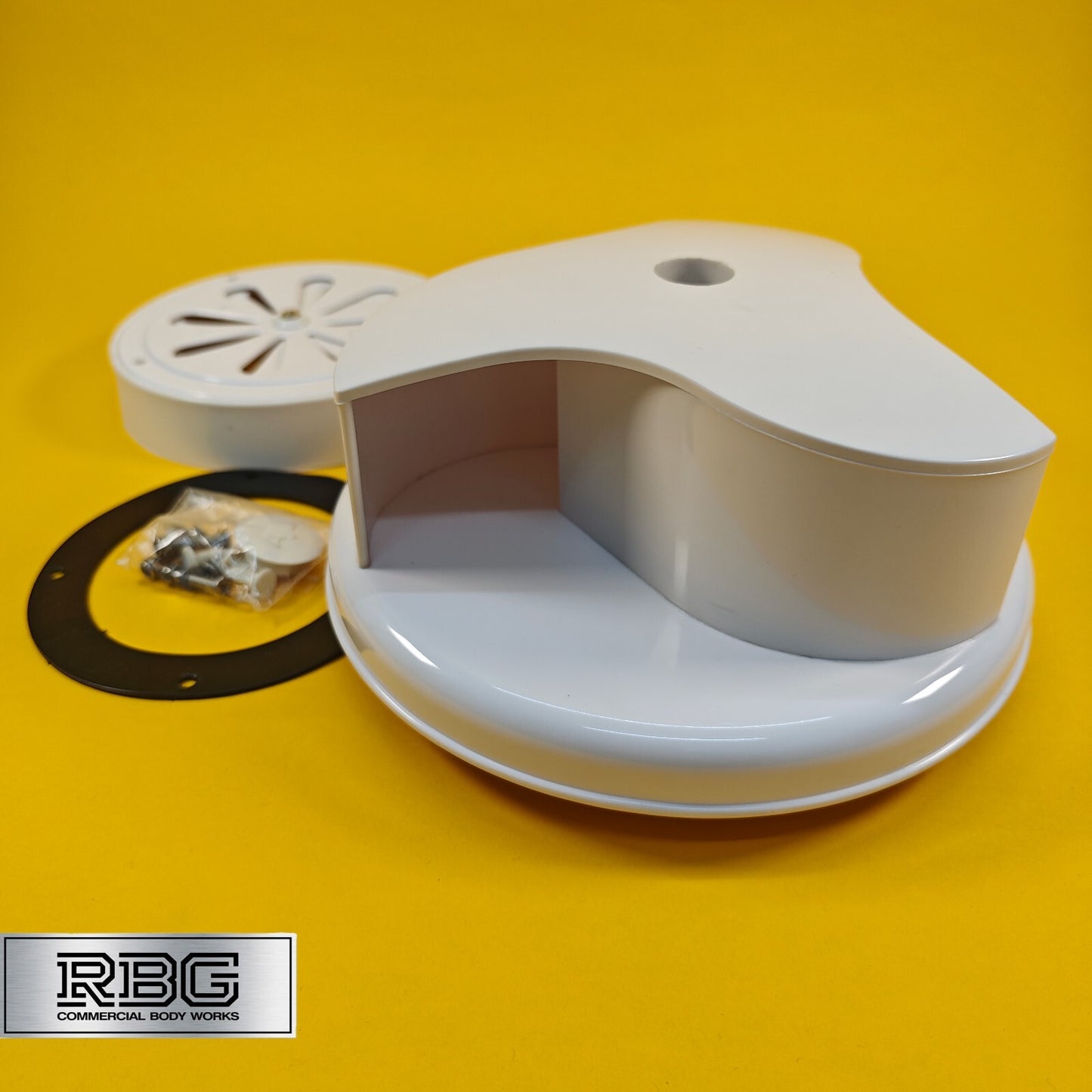 Centaflow™ Wind Driven Vent White Horsebox Classic Profile Rotary Van Roof Air