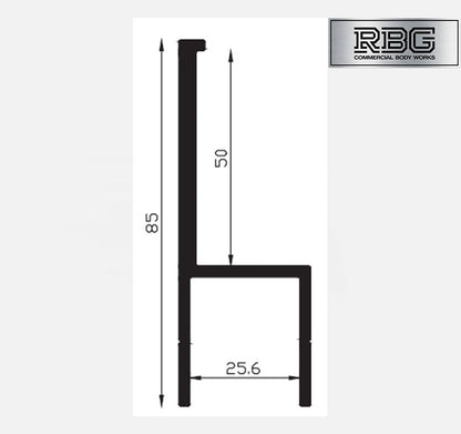 Aluminium End Cap Dropside Hollow Plank Capping Trailer Truck 400mm-2450mm UK