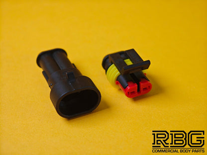 SuperSeal Plug Pack 2 Pin Pair Female/Male AMP Wiring Waterproof Electrical IP67