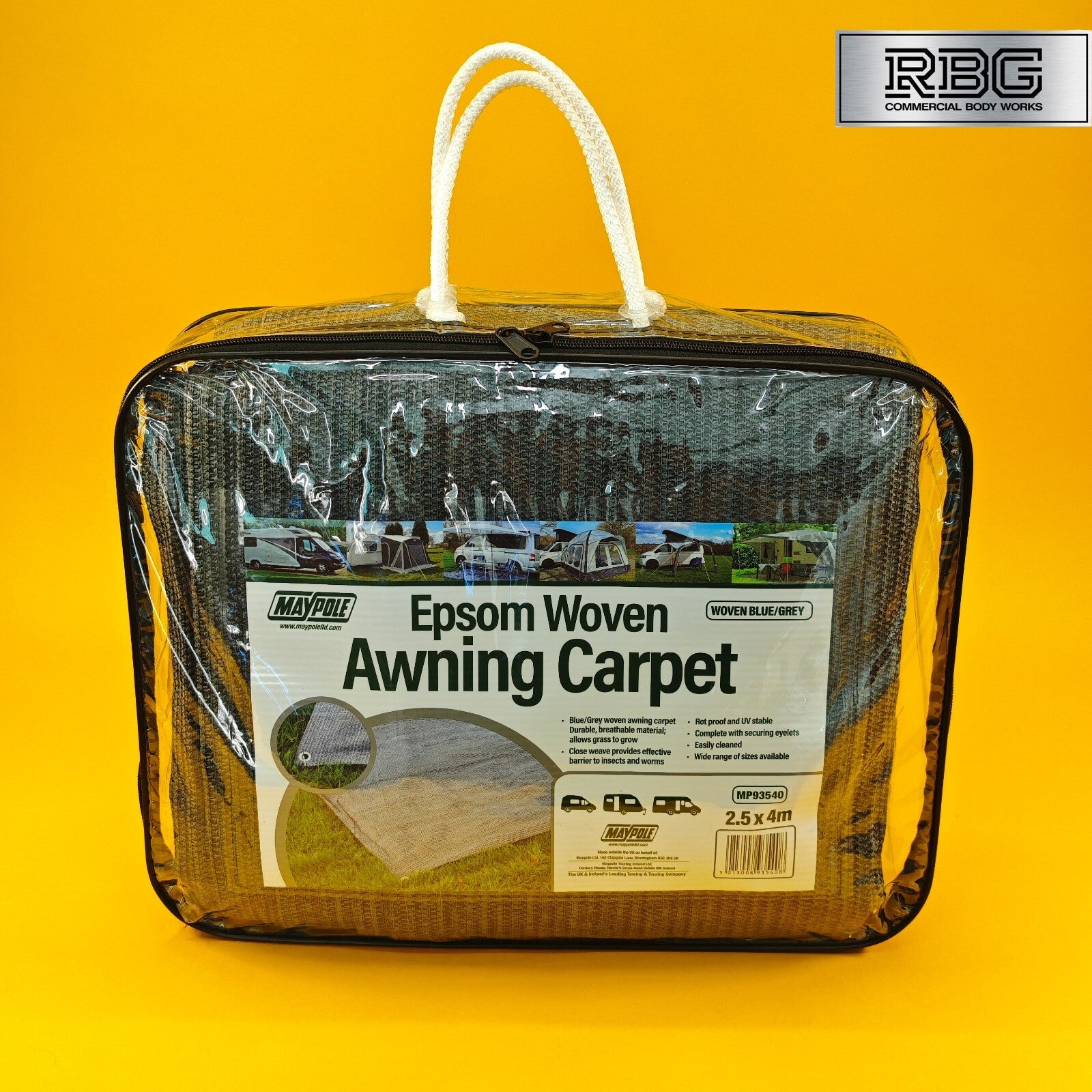 Awning Carpet Breathable Woven For Tent Caravan Campervan Camping 2.5m x 4m UK