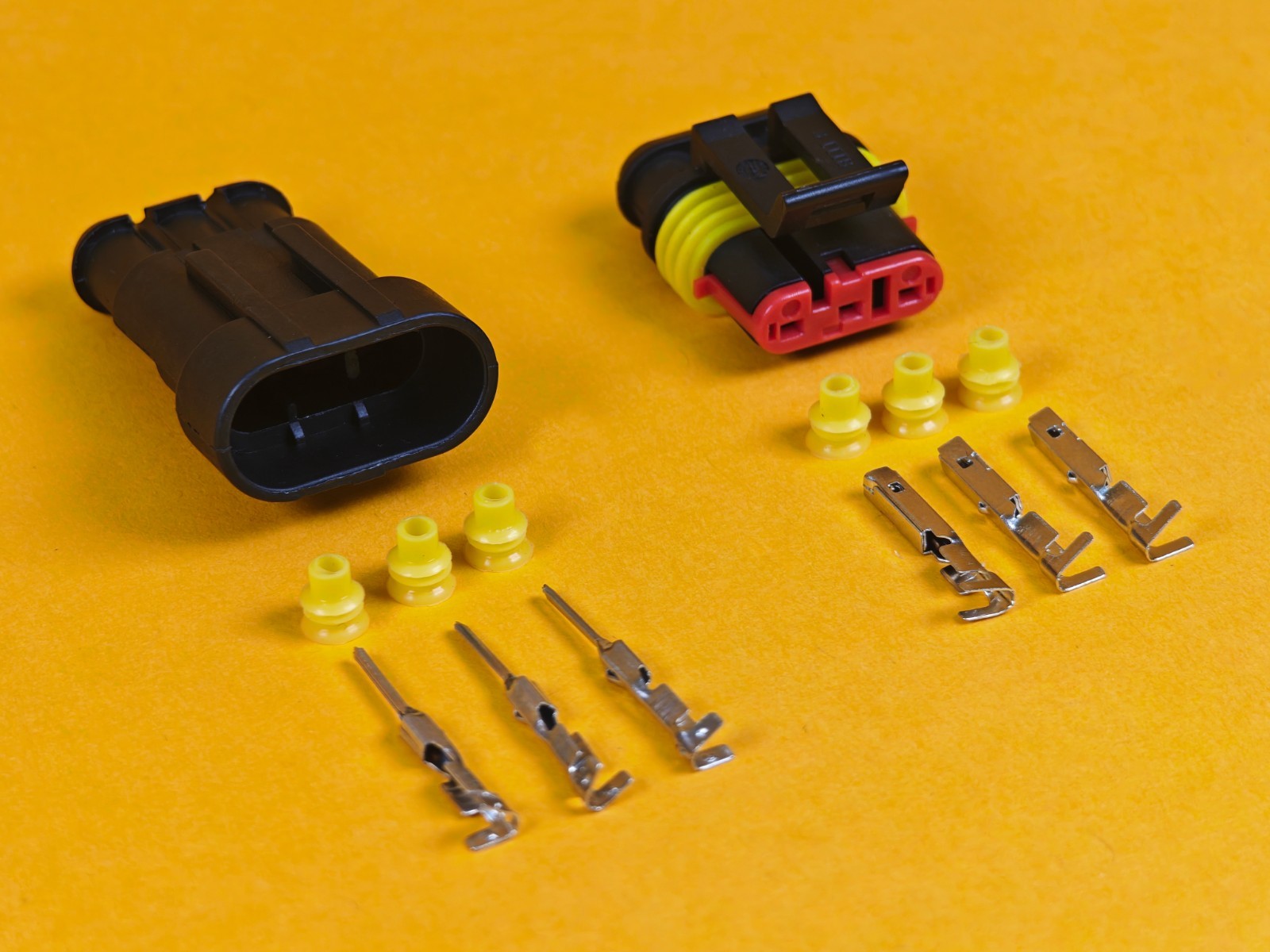 SuperSeal Connector Pair Assembly AMP 3 Way Female/Male Wiring Waterproof IP67