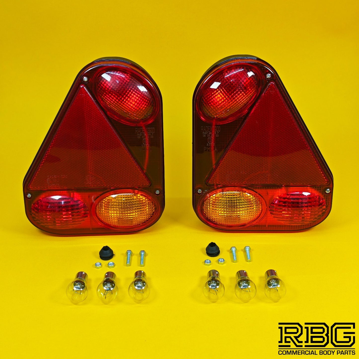 Rear Combination Lamp PAIR LEFT & RIGHT Radex Light Trailer Caravan 5 Function