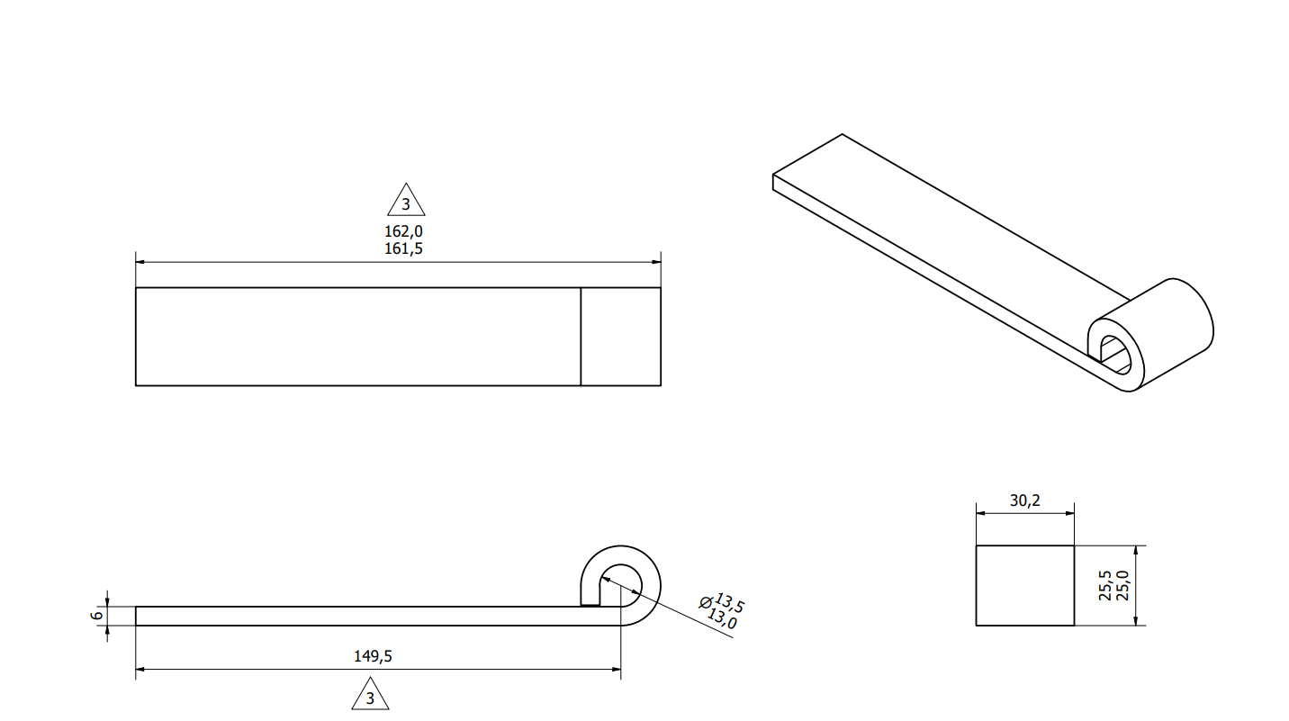 Trailer Straight Hinge Weld on Zinc Plated Tailgate Truck Tipper Drop Heavy Duty