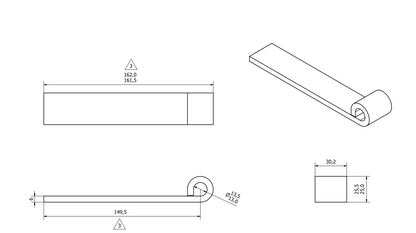 Trailer Straight Hinge Weld on Zinc Plated Tailgate Truck Tipper Drop Heavy Duty
