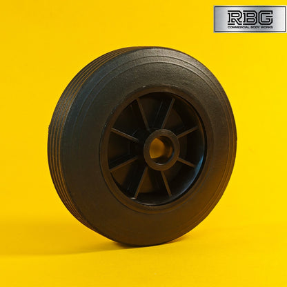 Plastic Spare Wheel for Jockey Wheels Black for Trailer Rubber Tyre 155mm UK