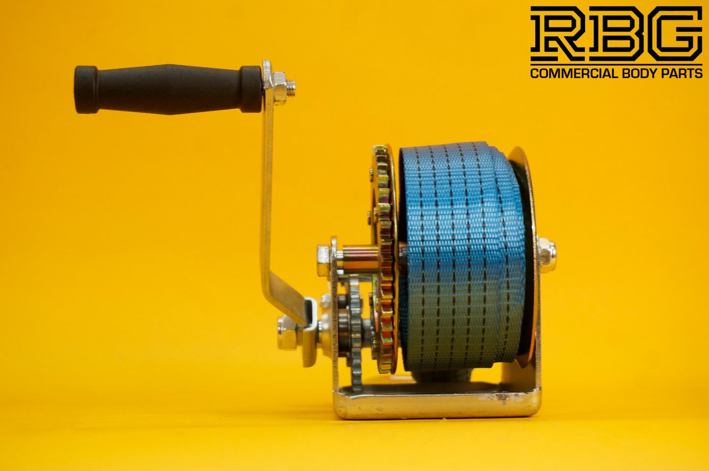 Manual Hand Winch 2000lb + Strap 10m & Hook Trailer Caravan Boat Winch Marine