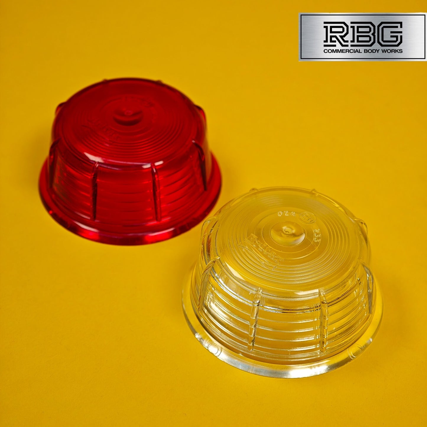 Replacement Lens Britax Red & White Set for Side Marker Lamp for Trailer, Truck
