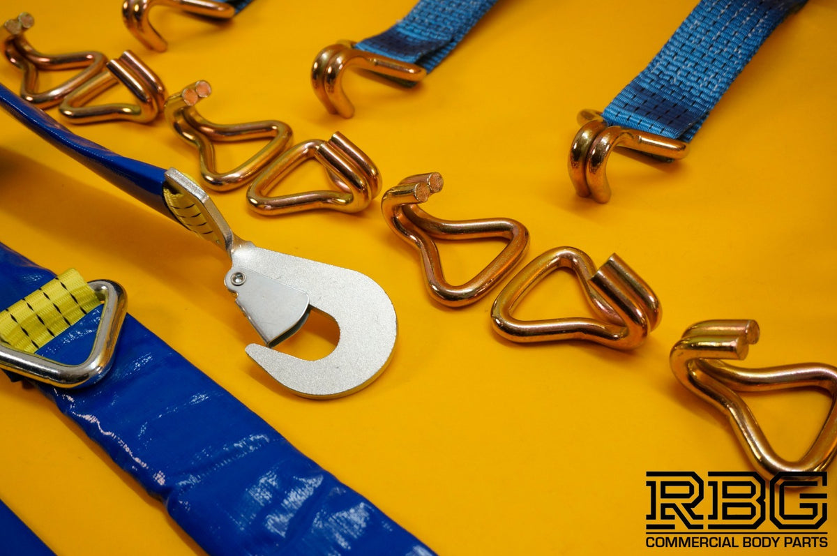 4x Ratchet Strap 5t Over Wheel + Axle Recovery Strap + Winching Assistance Strap