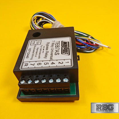 7 Way Bypass Relay Universal for Towbar Towing Trailer Caravan TEB7AS Smart 12V