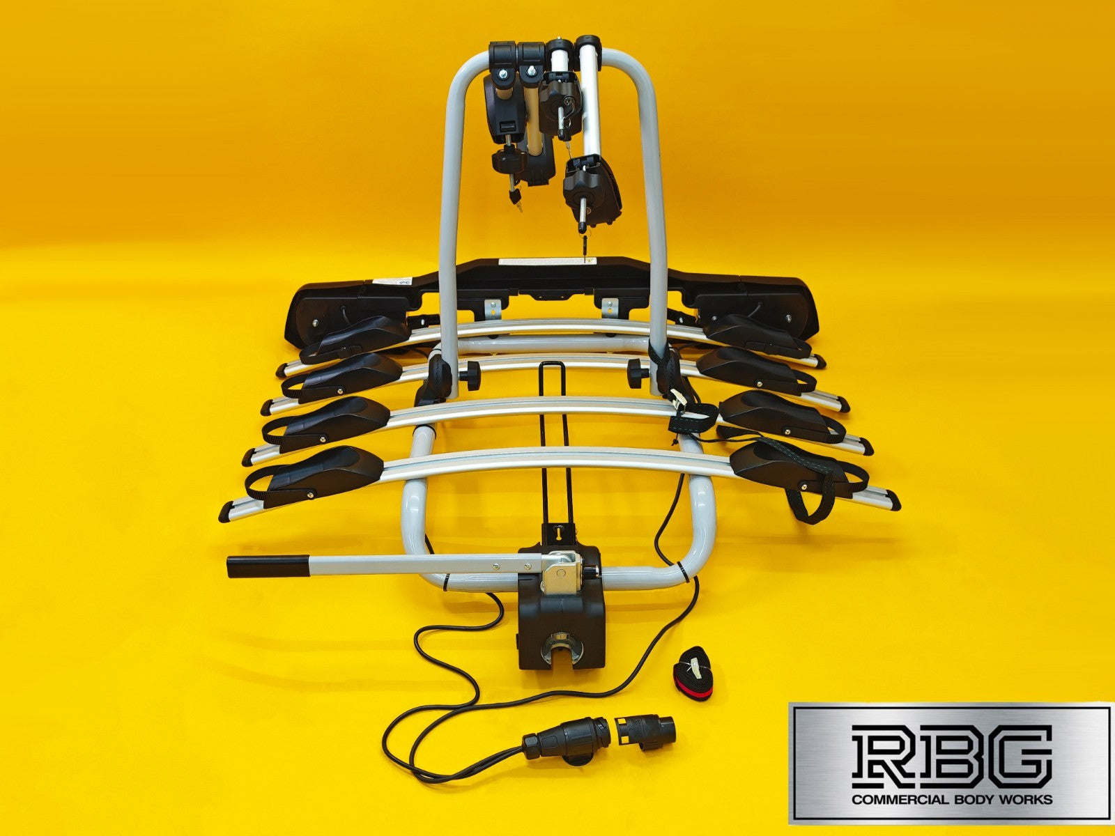 Cycle Carrier 4 Bikes Towball Mounted 60kg Car Rear Tow Bar Ball Tilting Rack UK