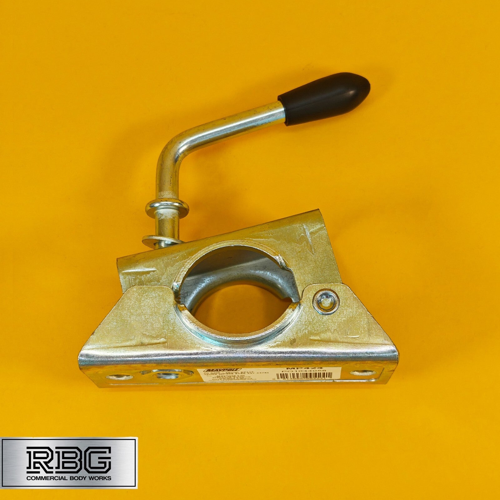 Jockey Wheel Clamp 48mm For Trailer Prop Stand Serrated Clamp Bracke Zinc Plated