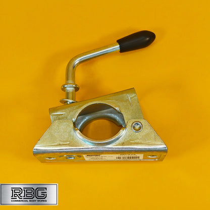 Jockey Wheel Clamp 48mm For Trailer Prop Stand Serrated Clamp Bracke Zinc Plated