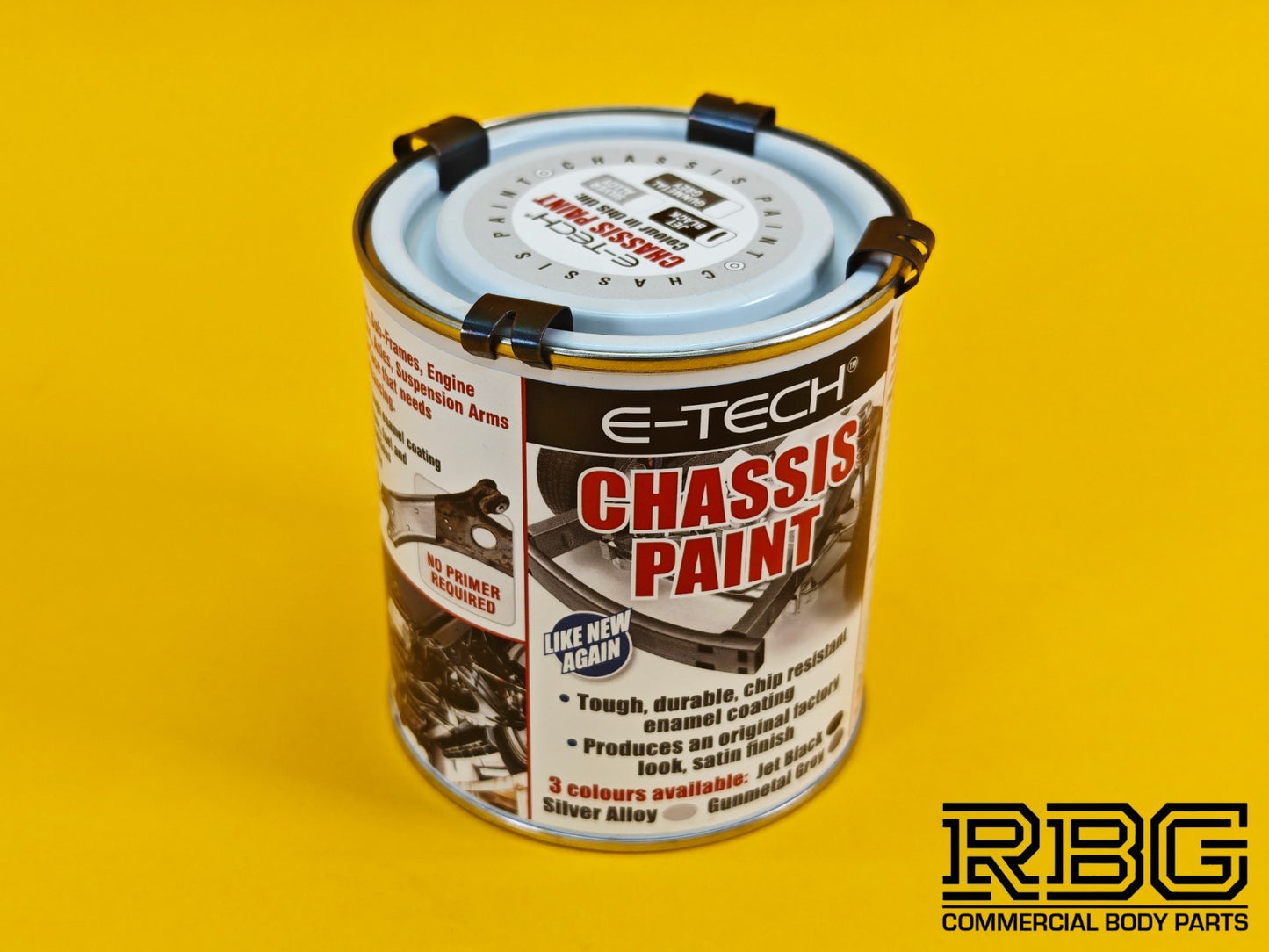 Chassis Paint JET BLACK Brush On Chip Resistant Car Van Trailer 500ML E-Tech UK