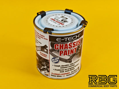 Chassis Paint JET BLACK Brush On Chip Resistant Car Van Trailer 500ML E-Tech UK