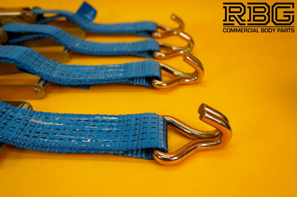 Tie Down Ratchet Strap Recovery 5Ton Over Wheel High-Visibility Blue SET 4Pcs