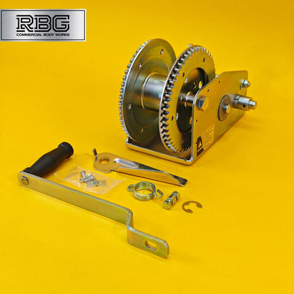 3200Lb Professional Hand Winch 1454Kg With Hand Brake Dual Speed Heavy Duty UK