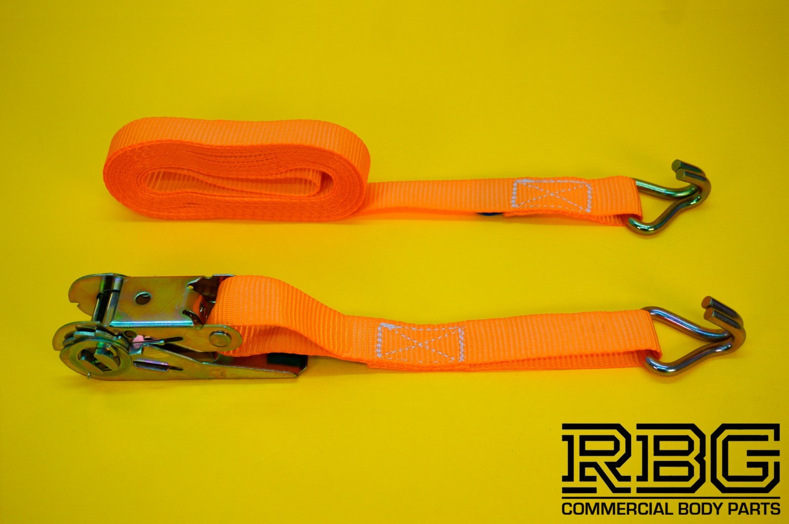 Ratchet Tie Down Strap 800kg 5m High-Vis Orange 25mm Recovery Lashing Cargo