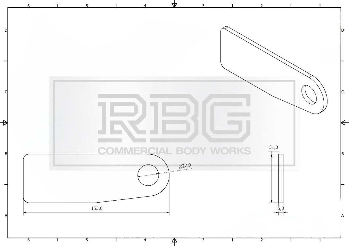 Heavy Duty Tail Gate Fixing Eye Plates Self Colour Weld On For Drop Lock Trailer