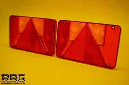 Replacement Lens Light PAIR LEFT & RIGHT for Radex 5800 Rear Combination Lamp