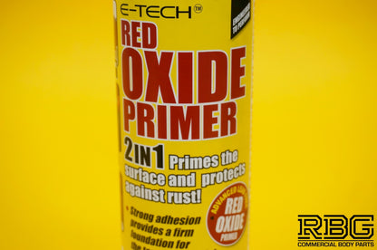 Red Oxide Primer Spray Anti Corrosion Restoring Steel Metal Iron Surfaces E-TECH