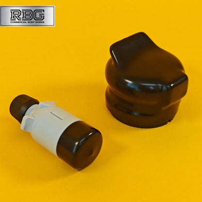 7 Pin Socket & Plug + PVC Socket & Plug Covers SET 12S Type For Trailer Towing
