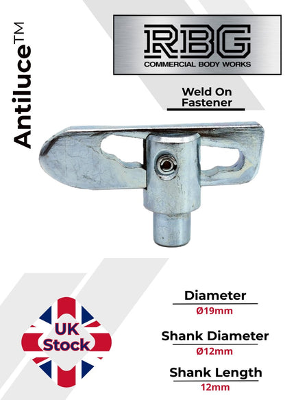 Antiluce™ Fasteners, Z/P Drop Lock Horsebox, Trailer, Pickup Tailgate Anti-Luce