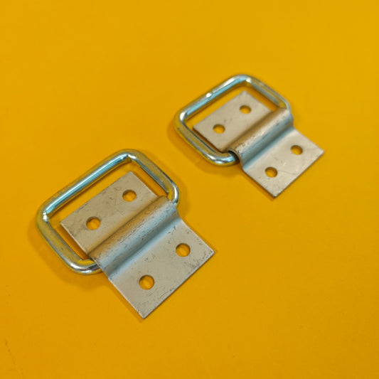 2x Square Lashing Ring & Cleat Zinc Plated for Trailer Caravan Horsebox Truck