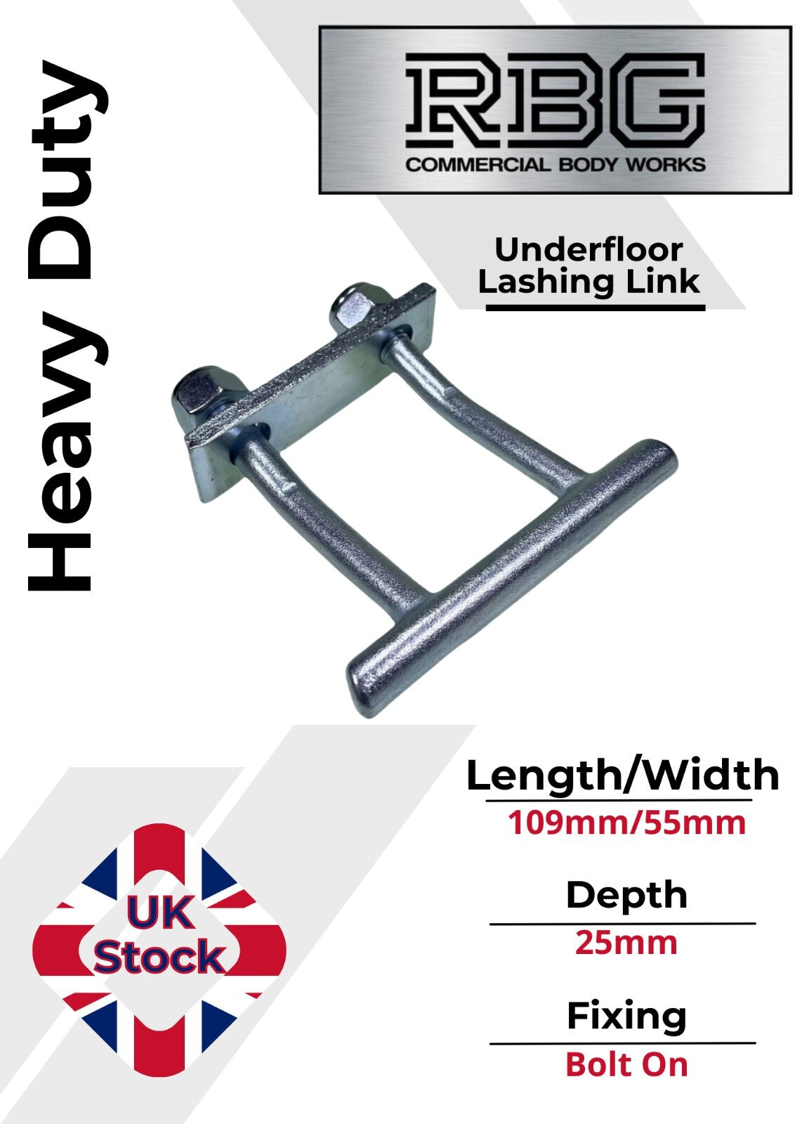 1x Under Floor Lashing Ring Heavy Duty 2500kg Tie Down Zinc Plated Underfloor
