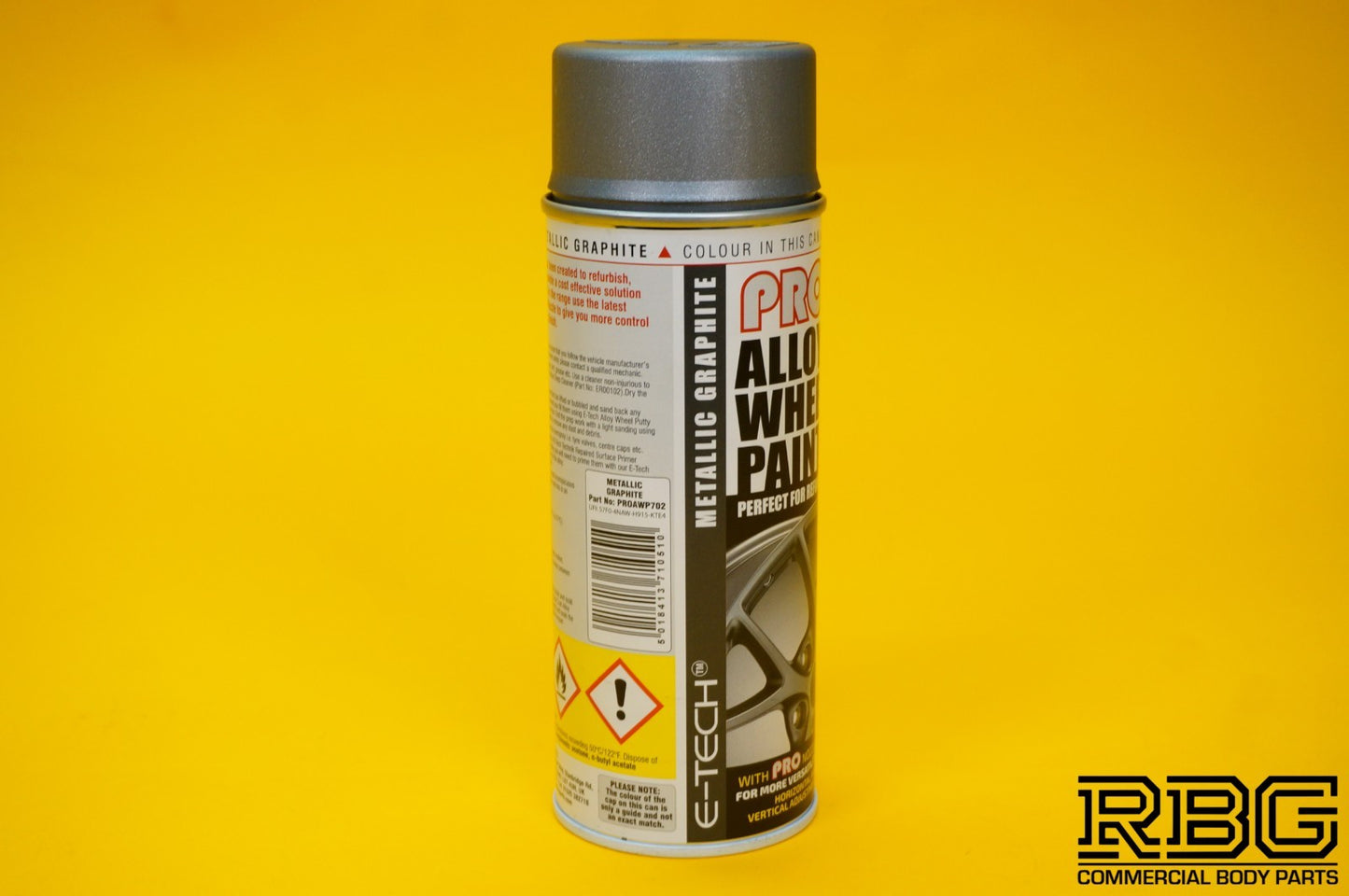 PRO Alloy Wheel Paint METALLIC GRAPHITE GREY Refurbish & Refresh Spray E-TECH