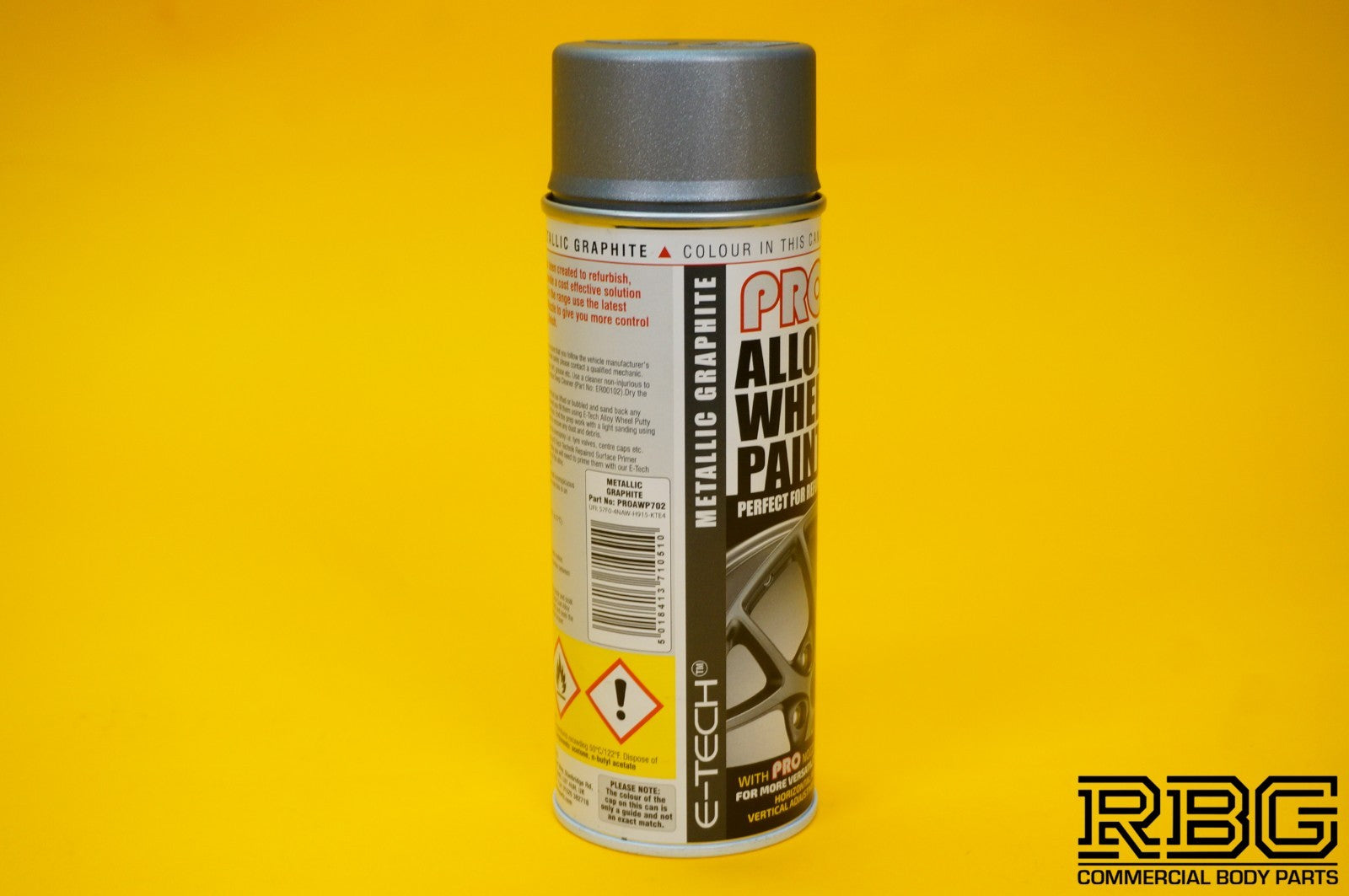 PRO Alloy Wheel Paint METALLIC GRAPHITE GREY Refurbish & Refresh Spray E-TECH