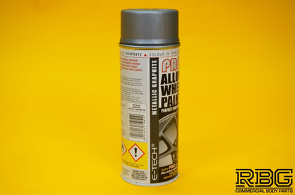PRO Alloy Wheel Paint METALLIC GRAPHITE GREY Refurbish & Refresh Spray E-TECH